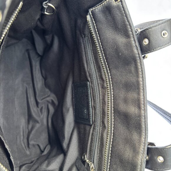 Coach Black Tote #F12607 - Picture 7 of 10